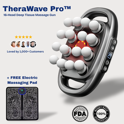 TheraWave Pro™ — 16-Head Deep Tissue Massage Gun